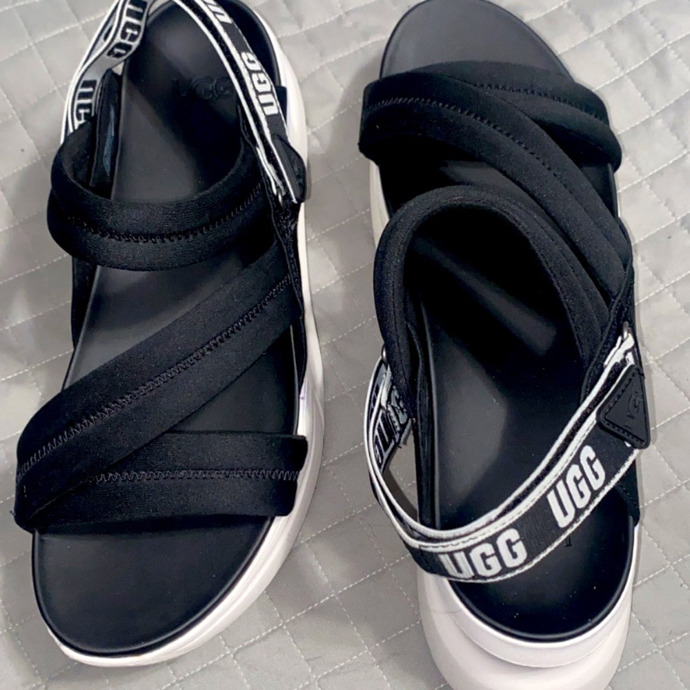 UGG WOMENS LA SUN SANDALS BLACK size 8.5/9